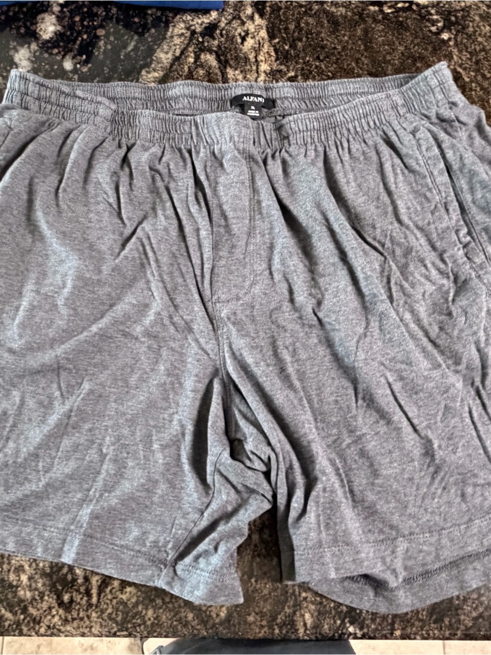 Alfani Men’s Heather Gray Elastic-Waist Athletic Shorts